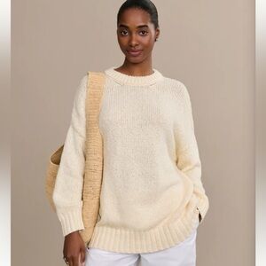 Jenni Kayne Oversized Foster Cotton Pullover Sweater | Med